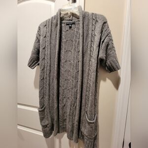 Banana Republic Cardigan Open Front Gray Knit Sweater
